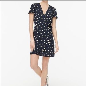 J. Crew Drapey Twill Wrap Plus Dress Sz 14